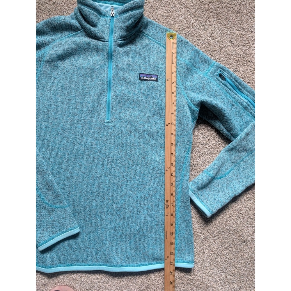 Patagonia Womens M Better Sweater Pullover 1/4 Zip Blue Teal Long Sleeve Outdoor - Picture 10 of 10
